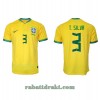 Brasil Thiago Silva 3 Hjemme VM 2022 - Herre Fotballdrakt